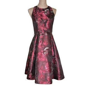 Eliza J Festive Holiday Dress Sleeveless Cocktail Halter Women's Size 4 NYE